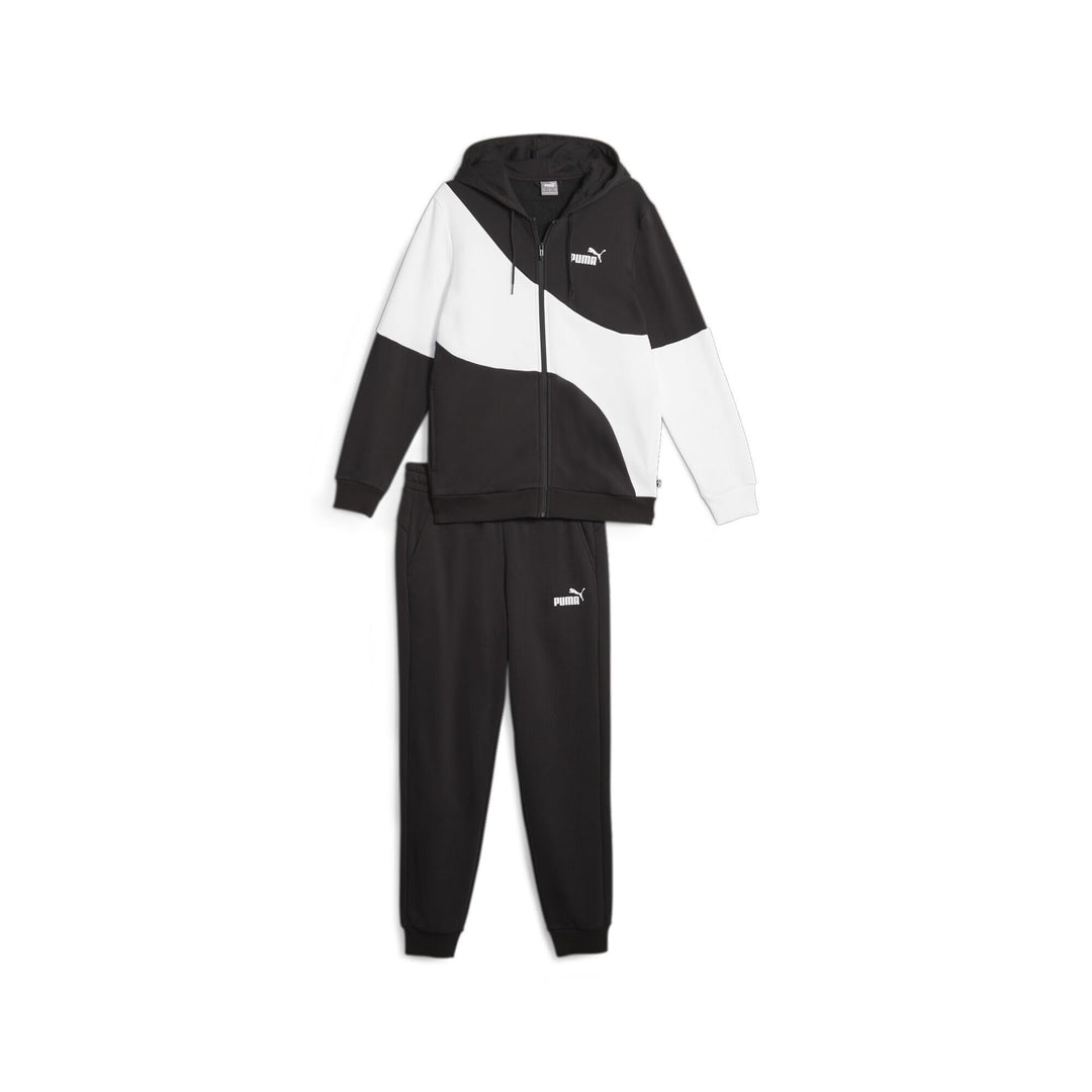 PUMA Herren Power Cat Sweat Suit Trainingsanzug, Puma Schwarz