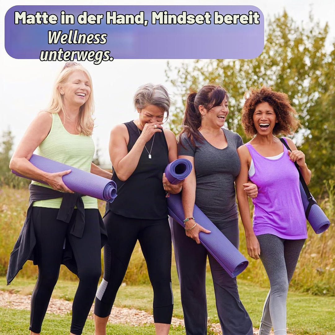 TechFit Yogamatte Rutschfest für das Fitnessstudio zu Hause - Pilates Matte für das Heimtraining, Yo