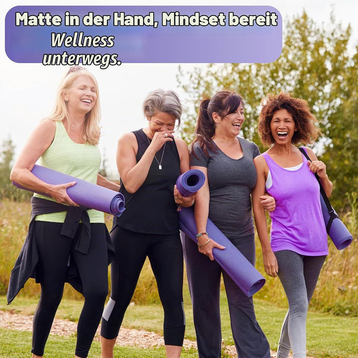 TechFit Yogamatte Rutschfest für das Fitnessstudio zu Hause - Pilates Matte für das Heimtraining, Yo