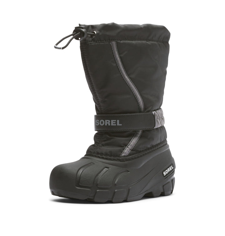 Sorel Flurry Winterstiefel für Kinder, Grau (Dark Grey x Warning Yellow F18), 32 EU 25 EU Black City