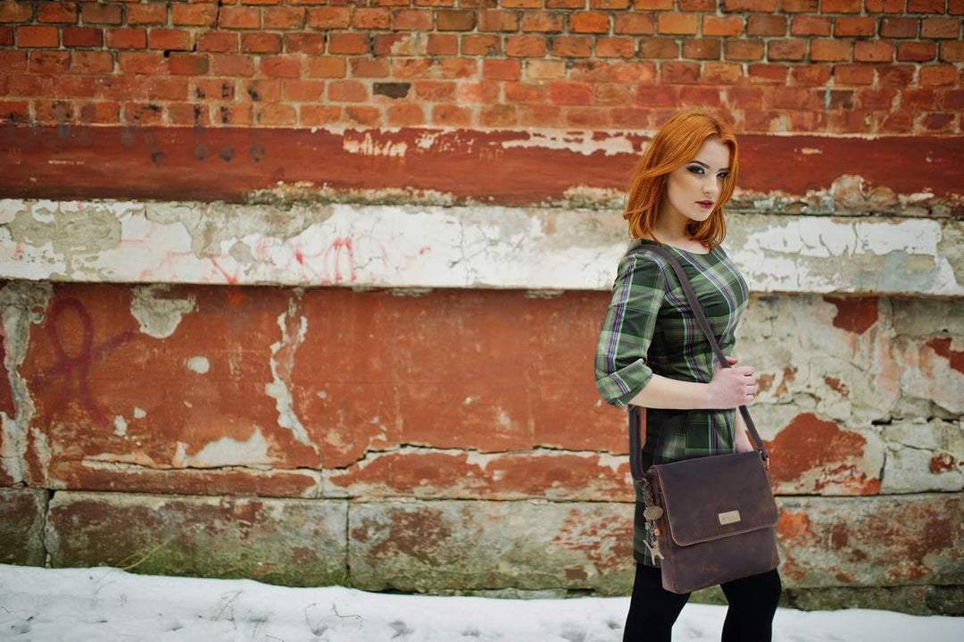 Catwalk Collection Handbags - Vintage Grobem Leder - CATWALK COLLECTION - Mittlere Grösse - Umhänget