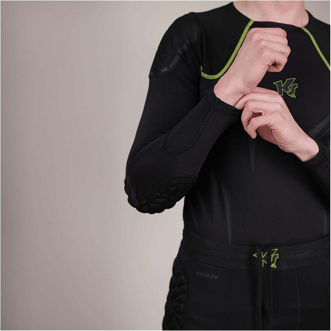 KEEPERsport PowerPadded Longsleeve Underwear Shirt Herren S Schwarz/Gelb, S Schwarz/Gelb