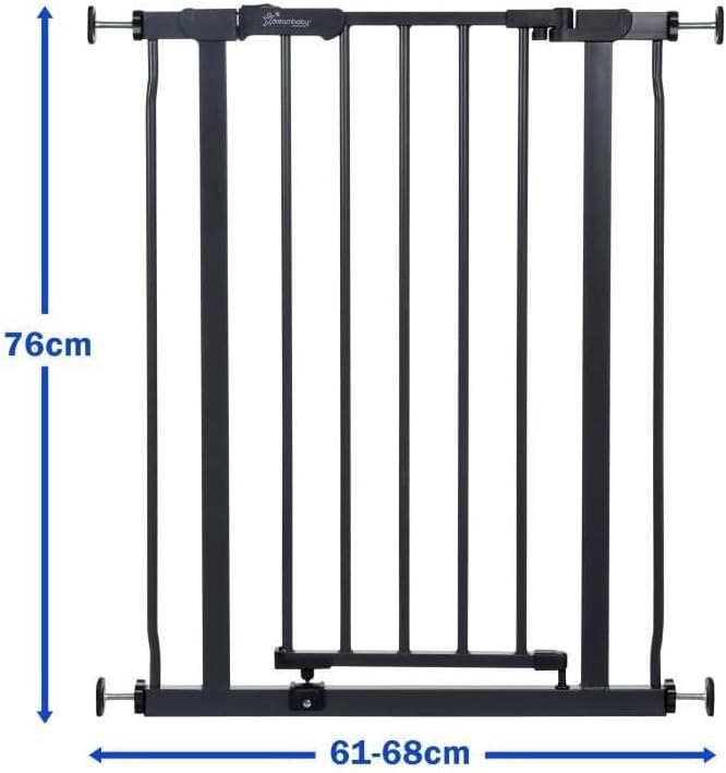 Dreambaby AVA Slimline Babyschutzgitter – sicheres & ausziehbares Druckgitter für Treppen und Hunde