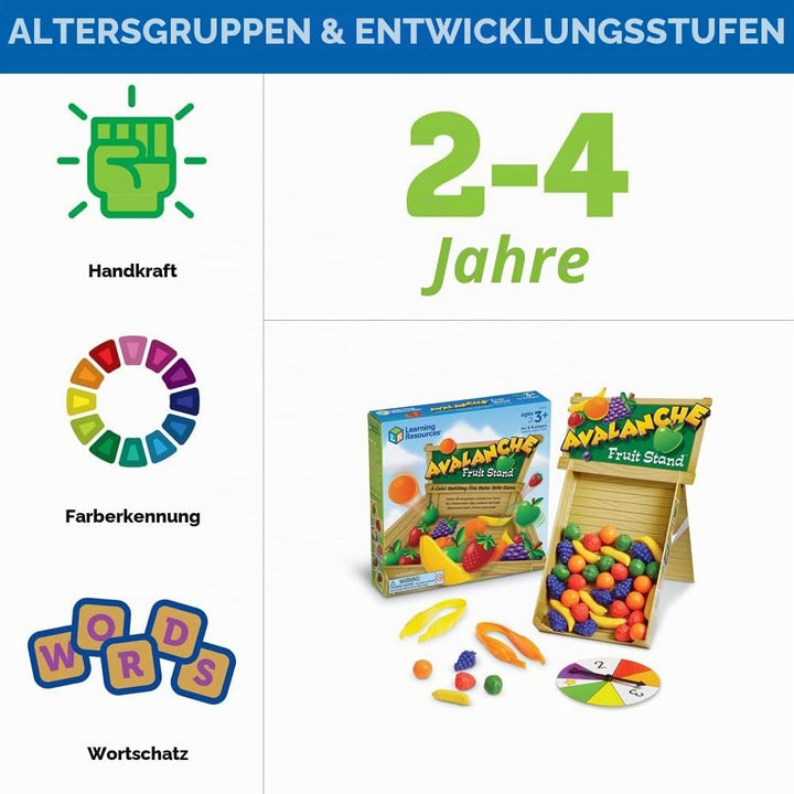 Learning Resources Obststand mit Lawinengefahr Farben &amp; Feinmotorische Fertigkeiten nspiel,