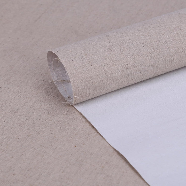 TOUROCMONT Leinwand auf Rolle grundiert 5M Leinen -400 g/m² Leinen Maltuch Breite 108 cm Länge 10M 1