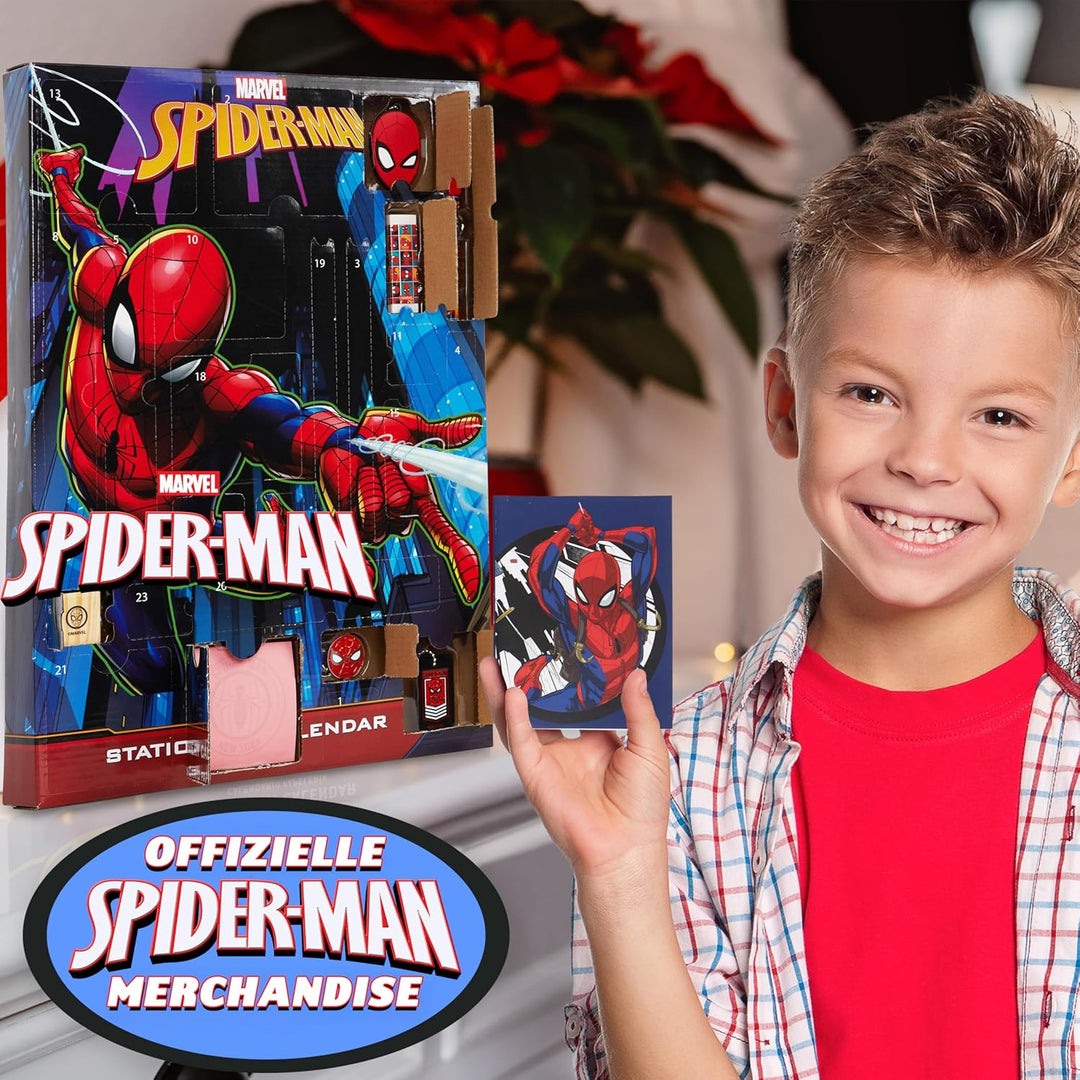 Marvel Avengers Adventskalender 2022 Kinder Spiderman Weihnachts Adventskalender Schreibwaren (Spide