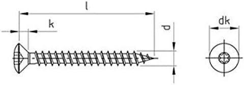 Liseko-Holzbauschrauben Art. 9046 A2 5,0X50 TX25 (VPE 200 Stk)