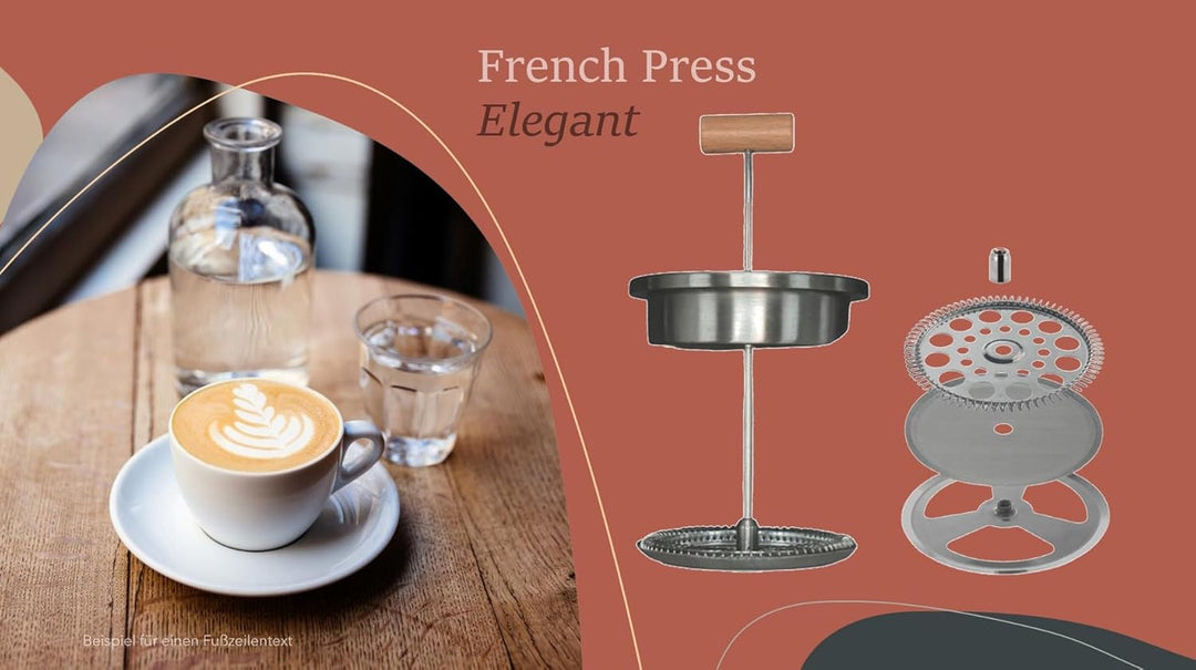 MediMuc Thermo French Press Elegant 1,1L - Geniessen Sie länger heissen Kaffee in stilvoller Eleganz