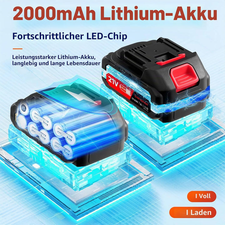 Tragbarer Hochdruckreiniger mit Akku, kabelloser Autowaschreiniger, Handheld-Hochdruckreiniger mit 2