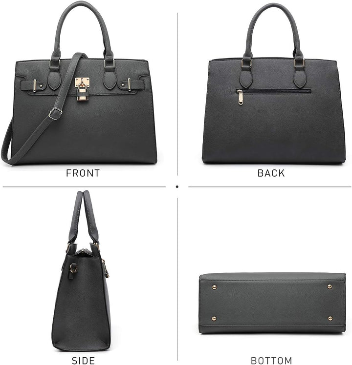 Dasein Women Handbags and Purses Ladies Shoulder Bag Top Handle Satchel Tote Work Bag with Matching