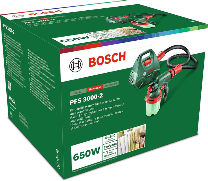 Bosch elektrisches Farbsprühsystem PFS 3000-2 (650 Watt, im Karton) PFS 3000 |