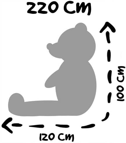 Teddybär 220cm | Farbe Hellbraun | Gross Teddy Bear Plüschbär Stofftier Kuscheltier Plüschtier XXL H