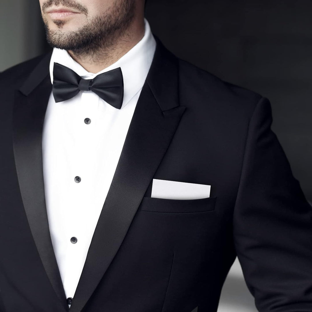 Xuhal 12 Stück Herren flache vorgefaltete Einstecktuch Maskuline Polyester Anzug Rechteckig Einsteck