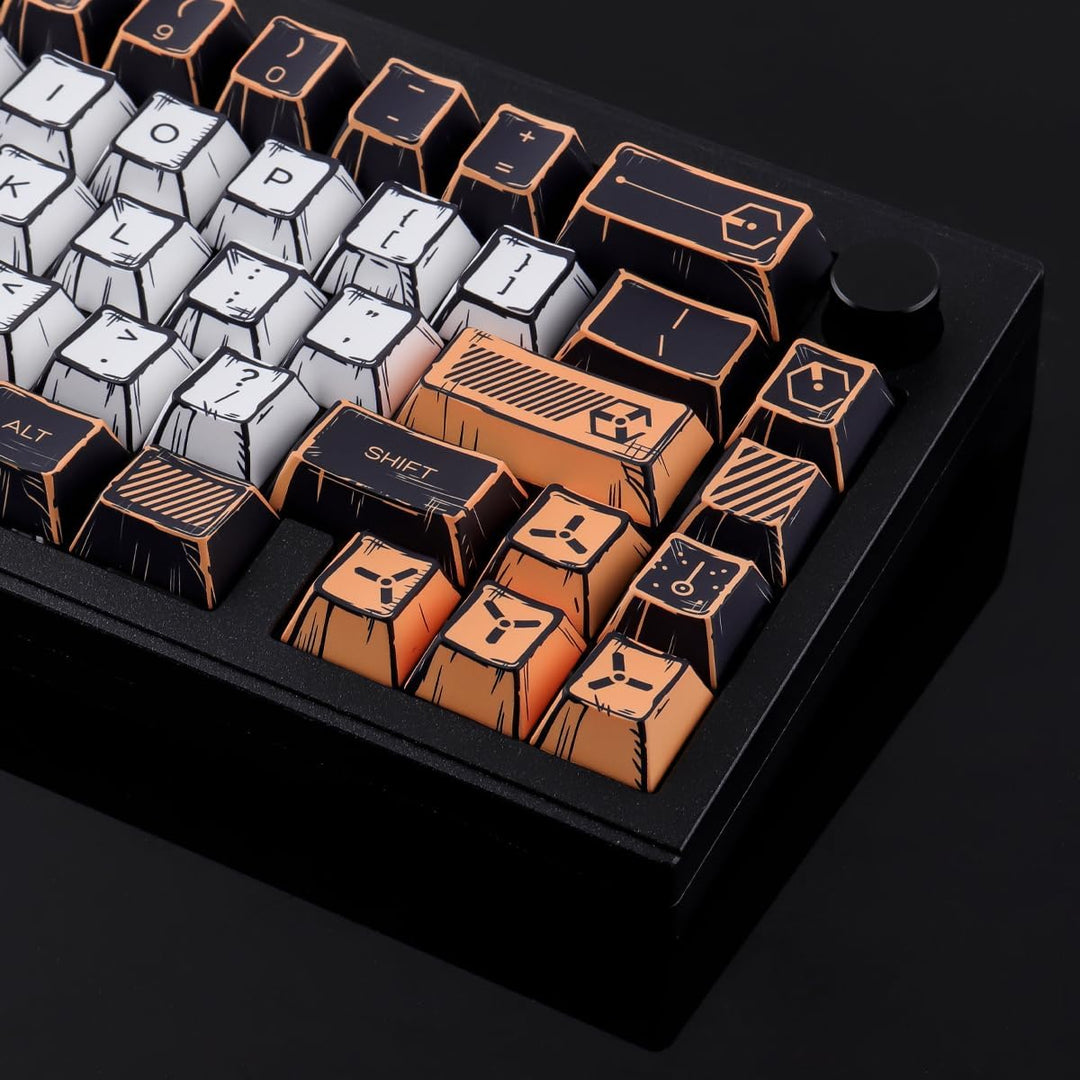 Sunzit PBT Keycaps, 150 Tasten Manga Style Theme Custom Tastenkappen Cherry Profile Dye Sub Keycap S