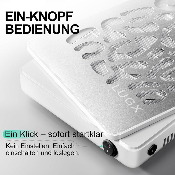 L’UGX Professionelle Staubabsaugung für Nägel, 650Pa Profi Absaugung, 4500 U/min Bürstenloser Motor,