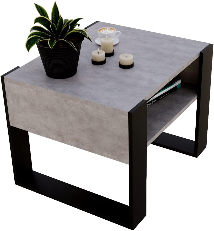 MRBLS Couchtisch – modernes rustikales Design – Wohnzimmer-Tisch Beistelltisch Kaffeetisch Sofatisch