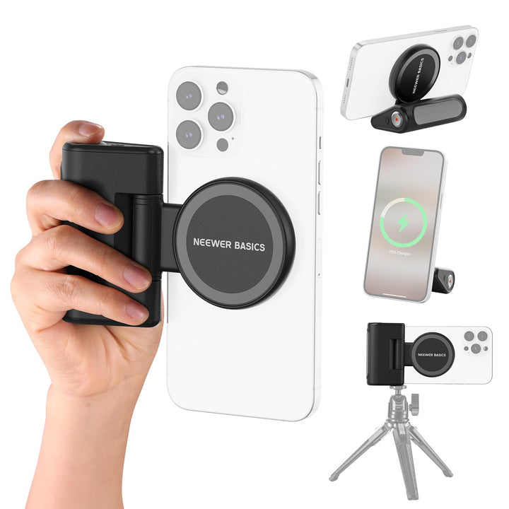 NEEWER Basics Magnetischer Smartphone Grip, Handy Kameragriff mit Fernauslöser, nur kompatibel mit M