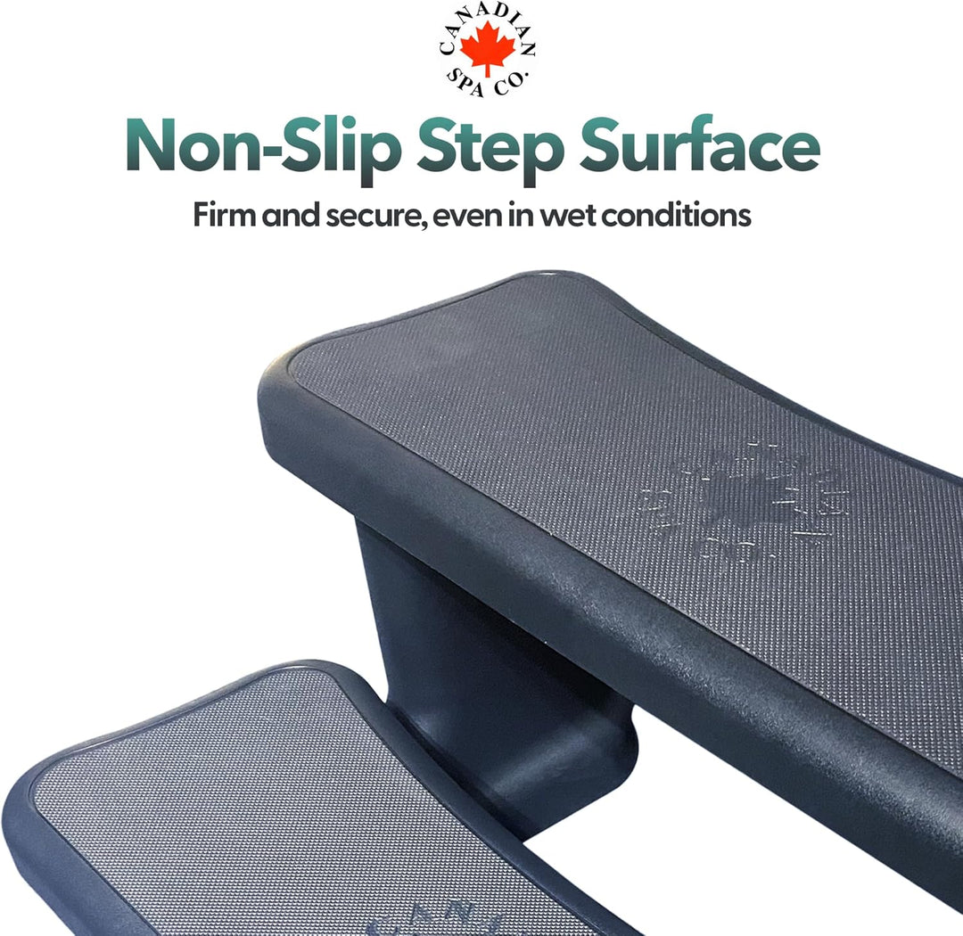 CANADIAN SPA CO. Universaltreppe für Whirlpool, 2 Stufen, 40 x 72 x 52 cm, Einstiegshilfe Pool, ruts