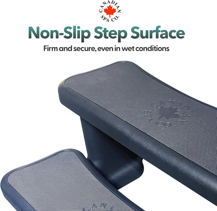 CANADIAN SPA CO. Universaltreppe für Whirlpool, 2 Stufen, 40 x 72 x 52 cm, Einstiegshilfe Pool, ruts