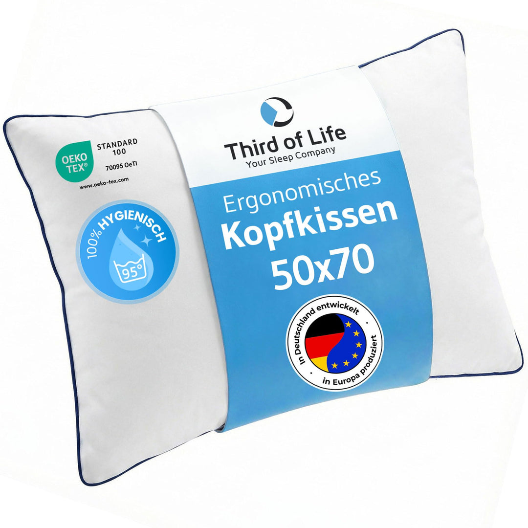 Kopfkissen 50x70 inSPIRO, Polster vom Gewinner Innovationspreis Ergonomie 2022, Bestes ergonomisches