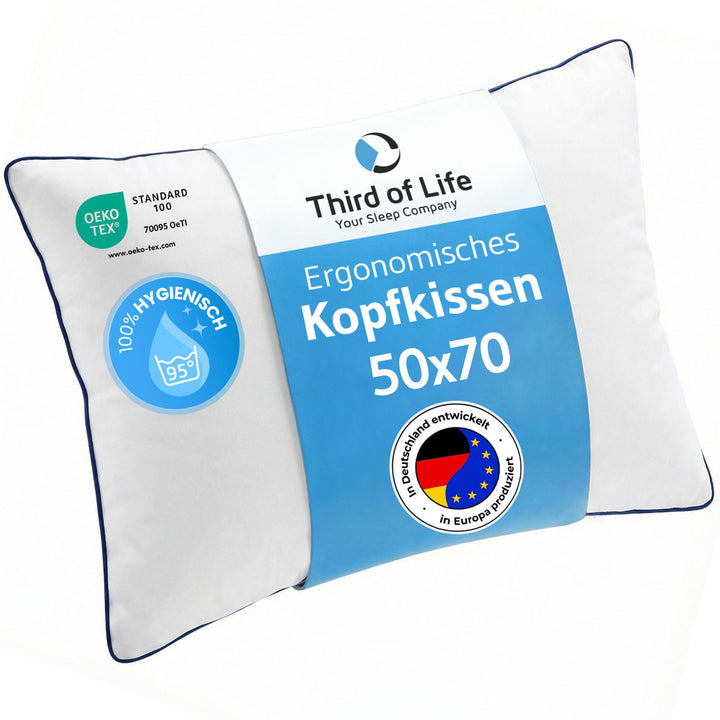 Kopfkissen 50x70 inSPIRO, Polster vom Gewinner Innovationspreis Ergonomie 2022, Bestes ergonomisches