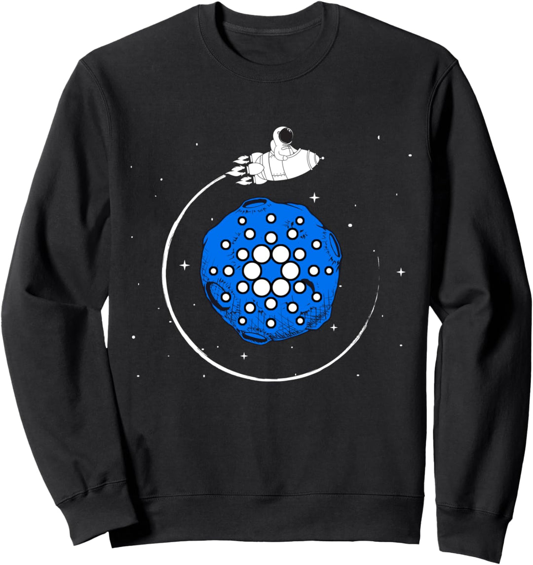 Cryptocurrency Talk - Fun ADA Cardano ROCKET To The Moon Sweatshirt