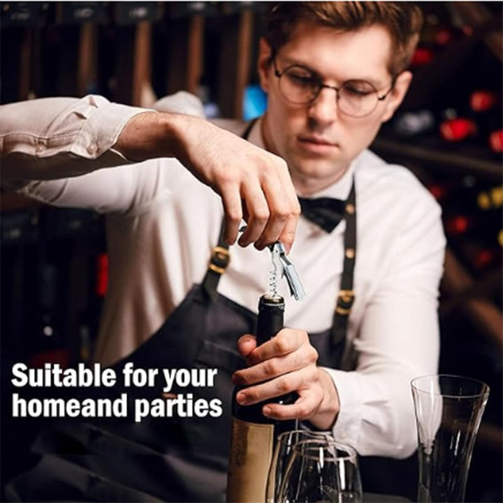 Weinflaschenöffner, Professionelle Kellner Korkenzieher Weinöffner Set, Edelstahl Scharniere Weinsch