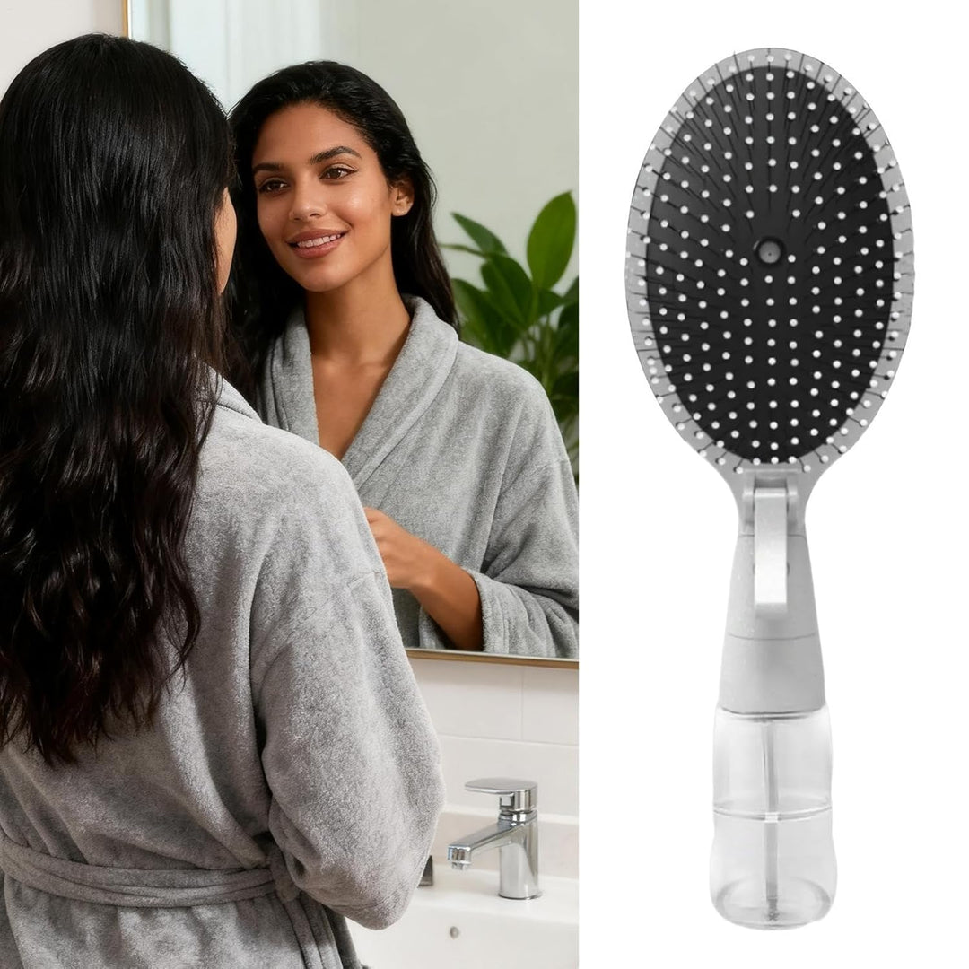 Sprühbürste, Entwirrungs-Haar-Werkzeug mit eingebautem Nebel, Fellpflegekamm für nasses Styling, nac