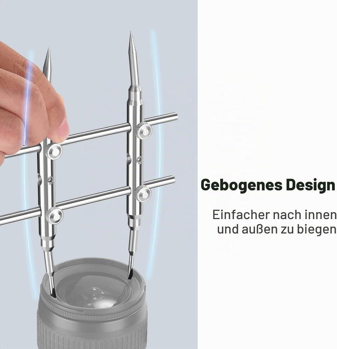 Neewer Professionelle Gekrümmte Spitzen Objektiv Spannschlüssel Reparatur-Öffnungs-Werkzeug Edelstah