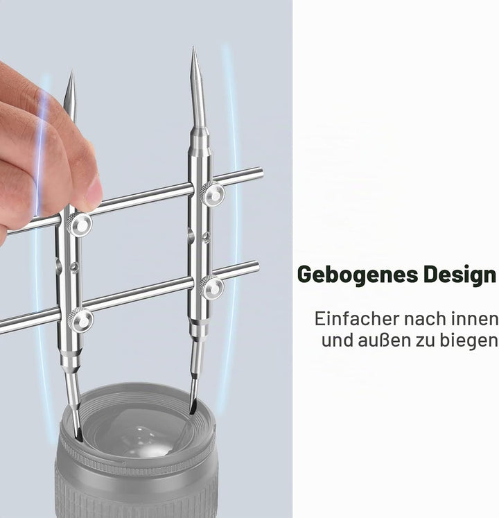 Neewer Professionelle Gekrümmte Spitzen Objektiv Spannschlüssel Reparatur-Öffnungs-Werkzeug Edelstah