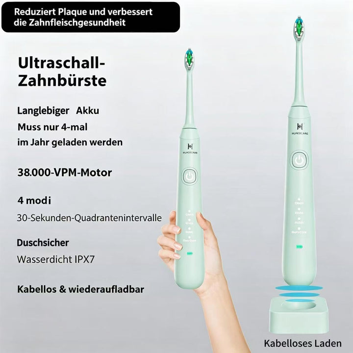 2-1 Mundreinigungsset, Wasser-Zahnseide und elektrische Zahnbürste, Bürsten und Zahnseide, für Zahnr