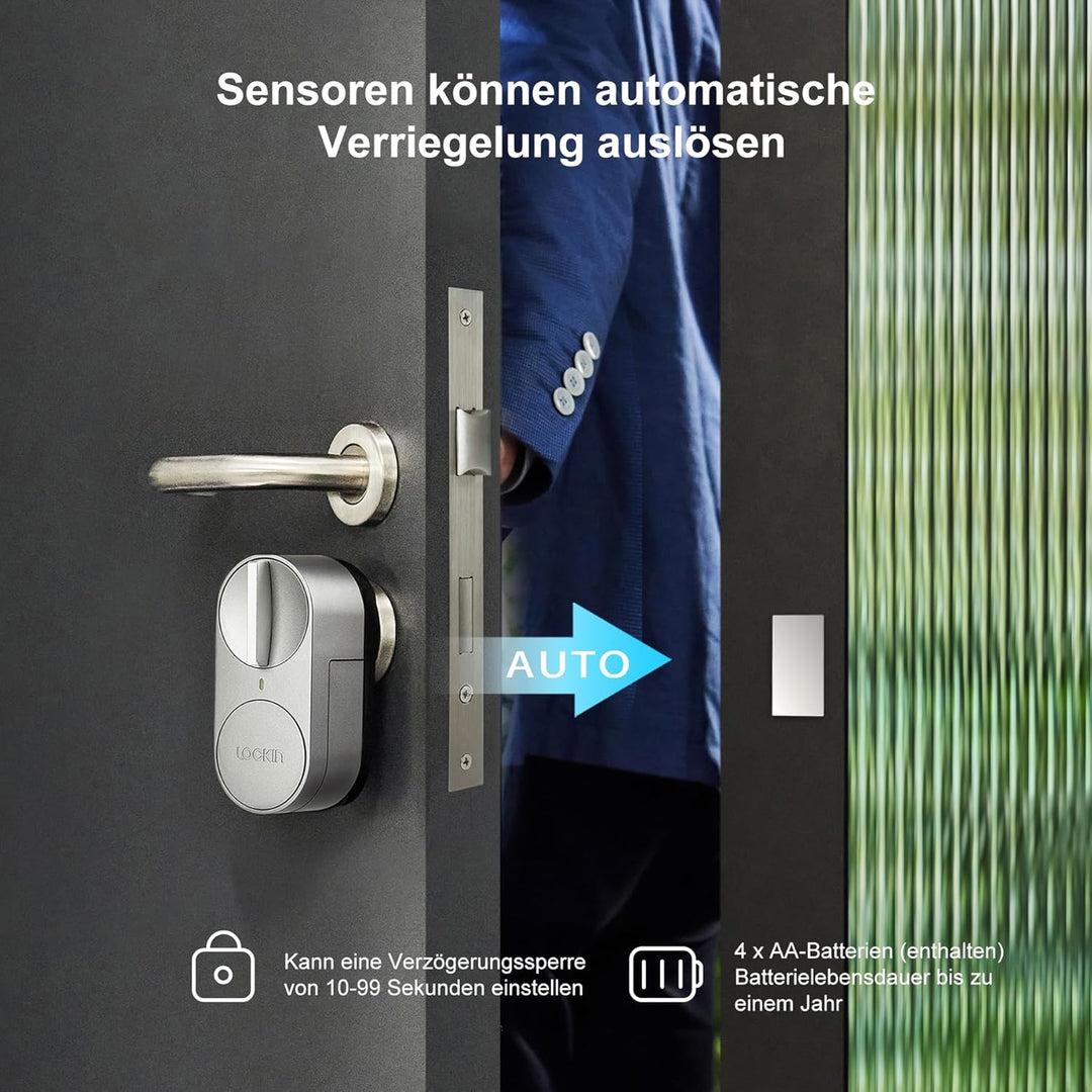 Lockin Smartes Türschloss G30, WLAN & App-Steuerung, Auto-Lock, Alexa- & Google-kompatibel, keyless