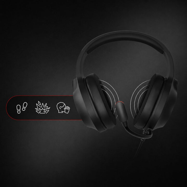 Genesis Neon 213 RGB Gaming Headset, Over-Ear Kopfhörer mit Mikrofon, 50mm Treiber, LED Beleuchtung,