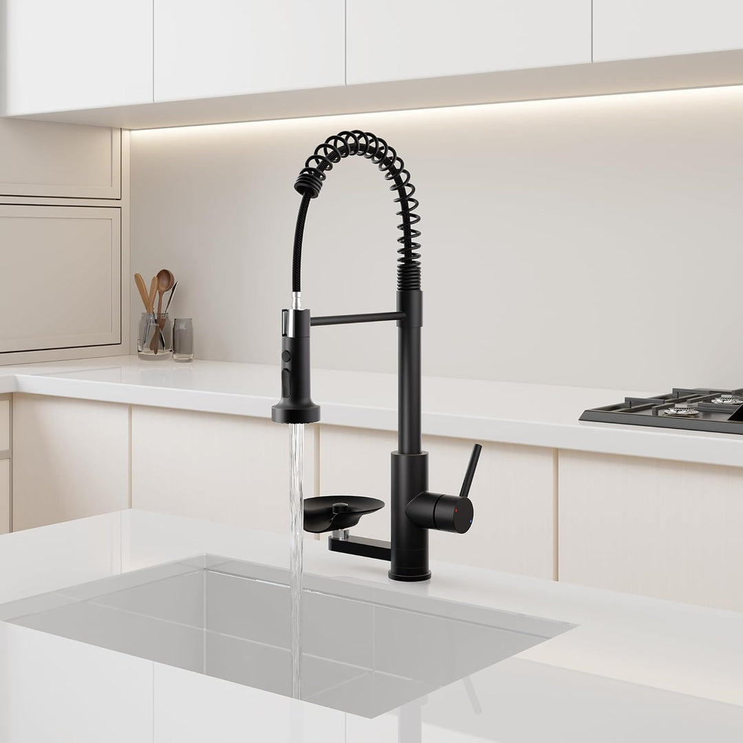 Wasserhahn Küche mit Glasspüler, 360° Herunterziehen Brause Drehung Küchenarmatur Spülarmaturen Küch