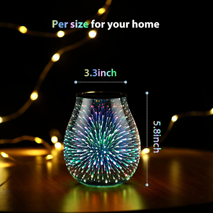 Inrorans Elektrischer 3D-Glas-Wachs-Schmelzwärmer, Ölbrenner mit stabiler Heizung, PTC, wiederverwen