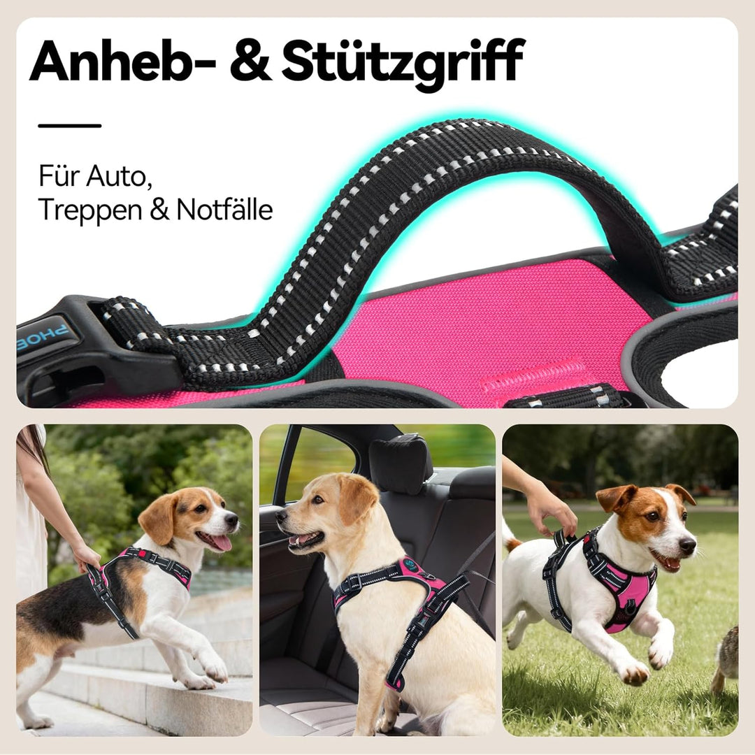 PHOEPET No Pull Hundegeschirr Verstellbares Hundewestengeschirr für den täglichen Spaziergang mit Sc