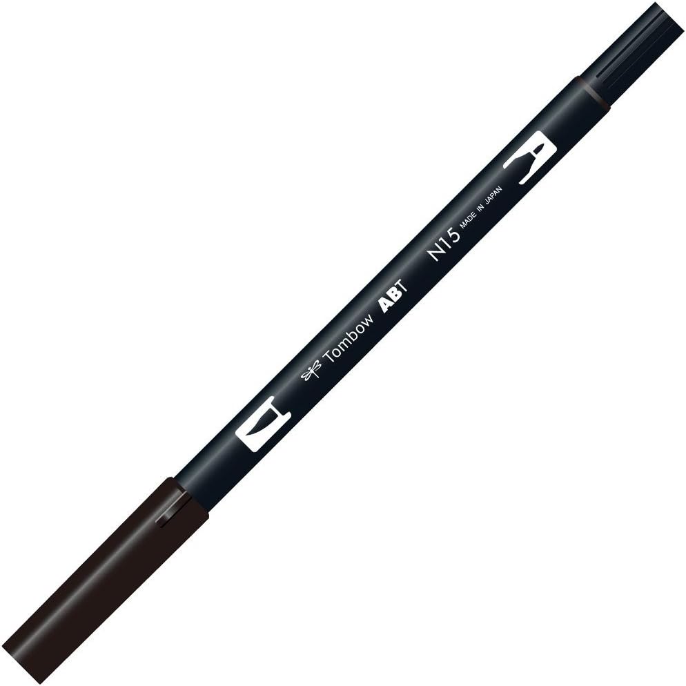 Tombow ABT Dual Pinselstift 6 Stück schwarz