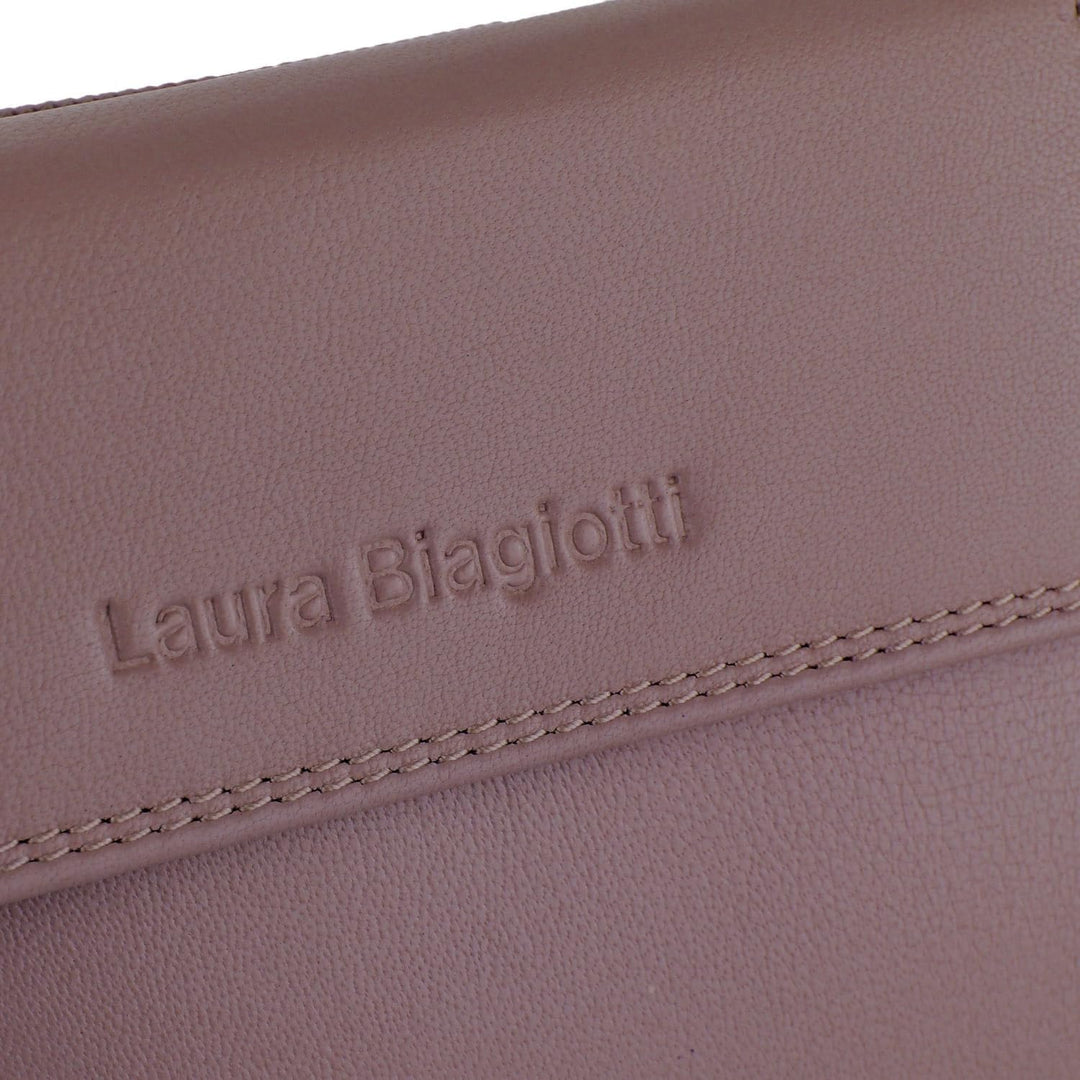 Laura Biagiotti Damen-Geldbörse aus echtem Leder, geräumig mit Geschenkbox, Antike Rosa 208