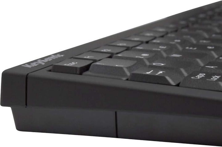 KeySonic USB Tastatur mit Touchpad, USB Kabel (2 m), kompaktes Layout, integriertes Nummernfeld, Sof