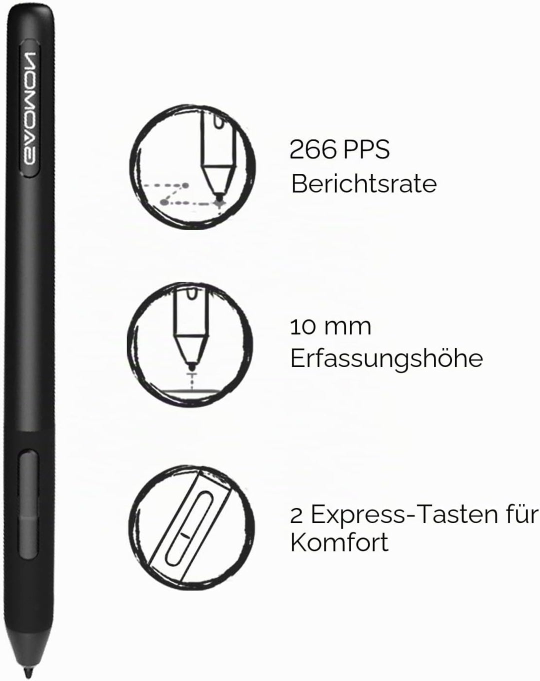 GAOMON ArtPaint AP32 Digitaler Stift für S620/M106KPRO/M10KPRO/M1220/M1230/PD2200 Tablett