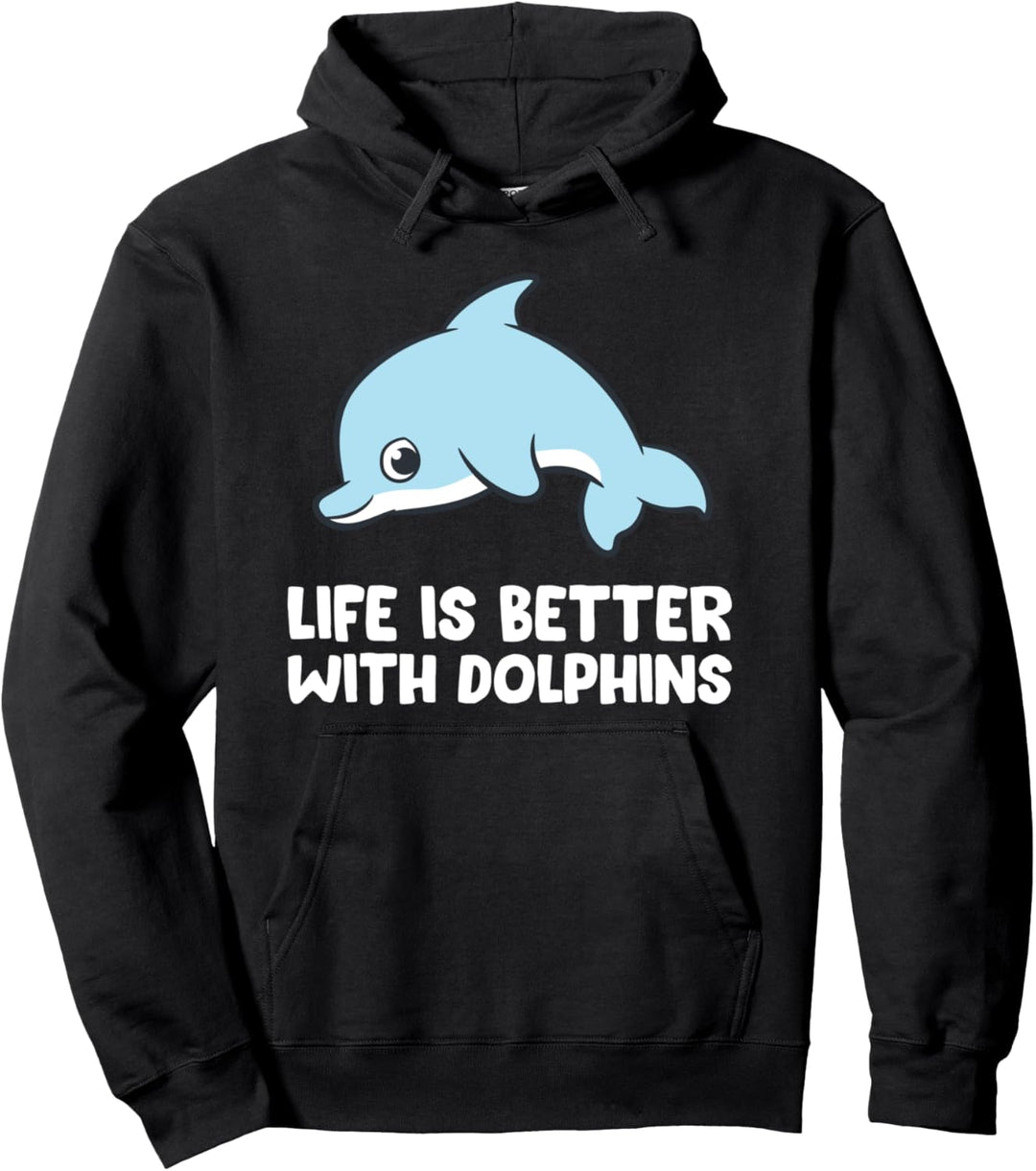 Das Leben ist besser mit Delfinen Liebe Delfine Pullover Hoodie