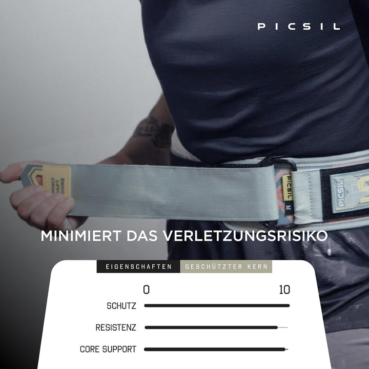 PICSIL - Lendenwirbelgurt Lockpro aus Neopren, Flexibler Support für Cross Training, Functional & Po