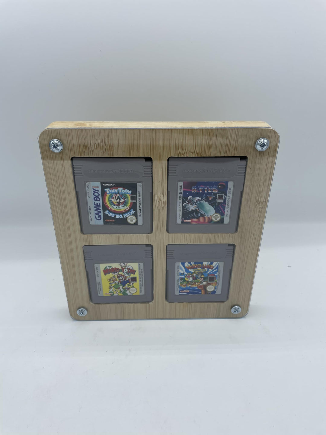 LiftWood Sammelrahmen Aufsteller für Vier Nintendo Gameboy Spiel Halter Display Setzkasten