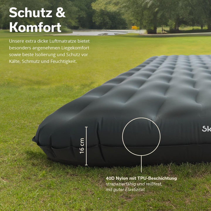 Skandika Isomatte Elite/Exclusive Air Single/Double | aufblasbare Matratze, kleines Packmass, leistu