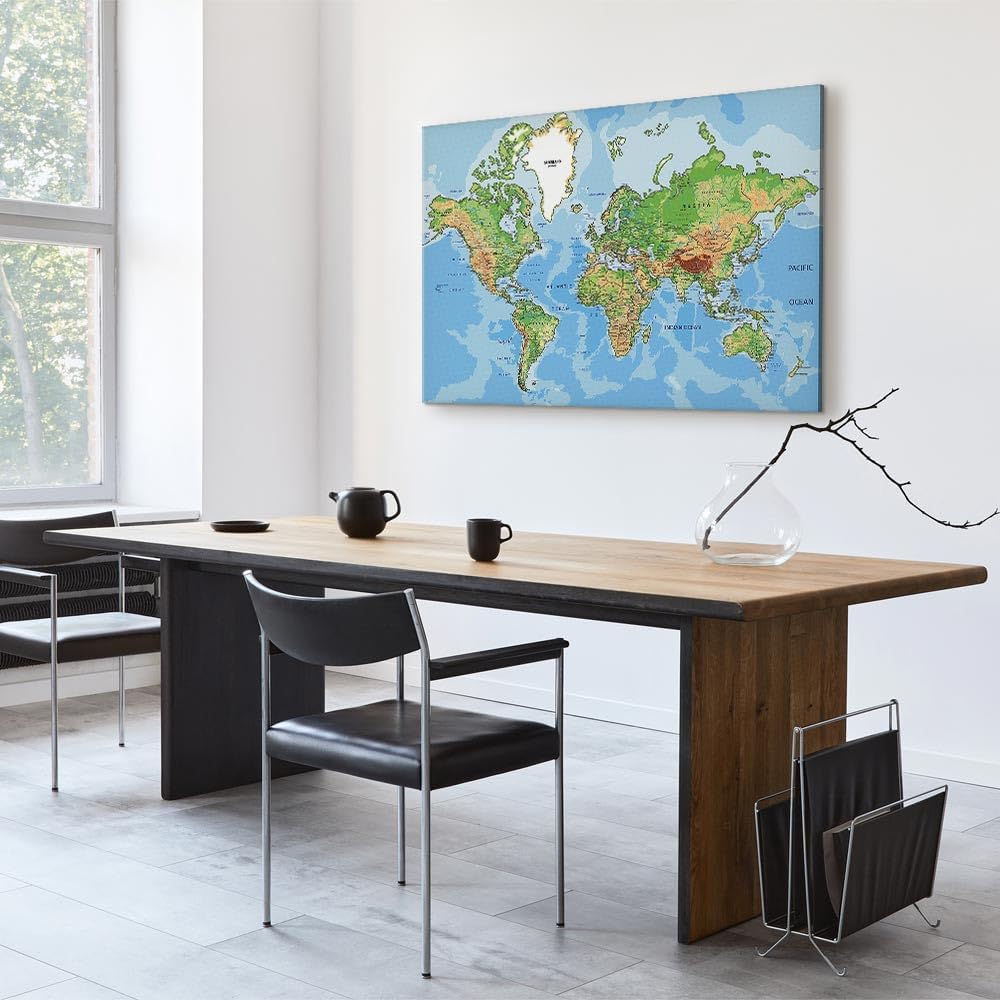 B&amp;D XXL HandArt Bilder auf Leinwand 120x80 cm 1 tlg Leinwandbild mit Struktur-Effekt handbemalte Wan