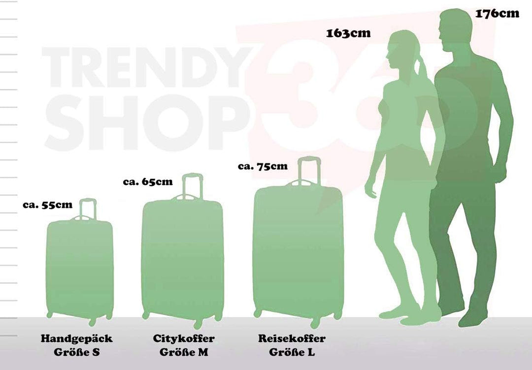 Trendyshop365 Reise-Koffer gross Hartschale Avalon 77 cm 87 Liter 4 Räder Zahlenschloss Rot Rot Reis