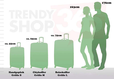 Trendyshop365 City-Koffer Hartschale Avalon 67 cm 61 Liter 4 Räder Zahlenschloss Blau Blau Citykoffe