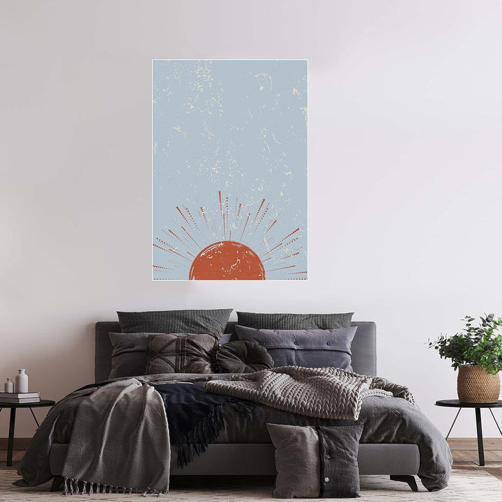 wandmotiv24 Poster als Wanddeko, Grösse Din A0, Minimalismus, Sonne, gelb, Moderne Wanddeko, Wandbil