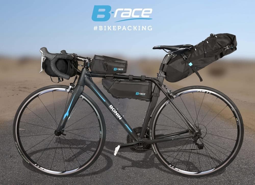 B-RACE Unisex – Erwachsene RAHMENTASCHE BIKEPACKING OBERROHR 1.5L, BLAU