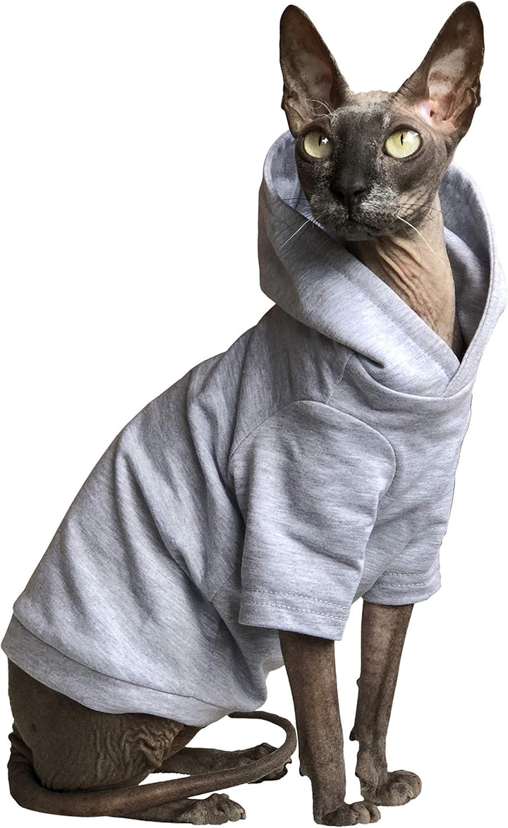Katzen Kleidung Hoodie AtHome (S) Cloud Grey Small, Cloud Grey Small
